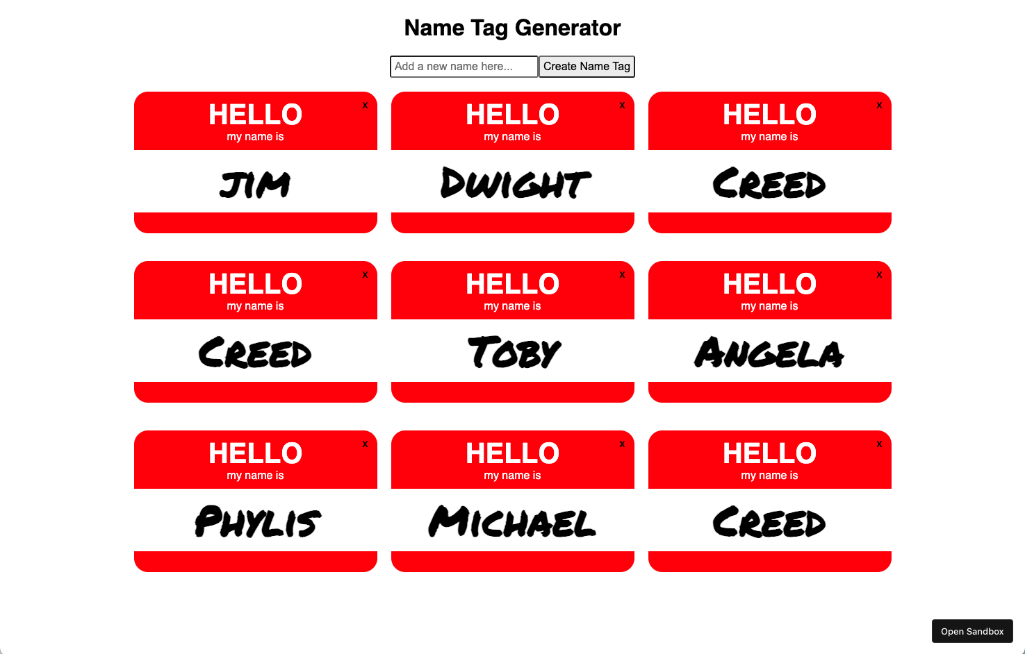 Name Tag Generator
